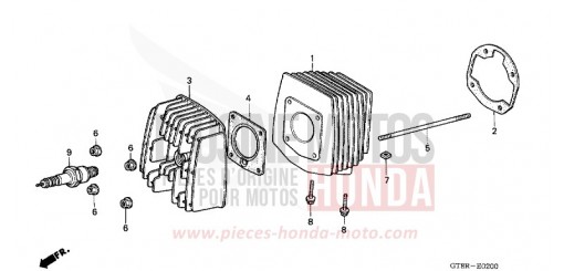 CYLINDER/CYLINDER HEAD PK50R de 1994